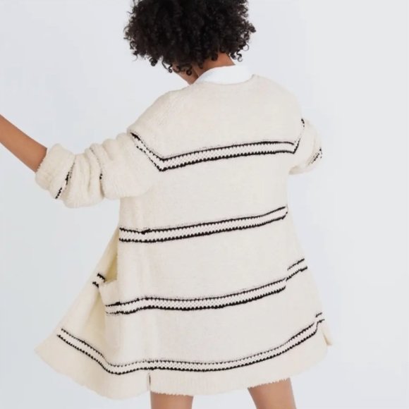 Madewell Striped Bouclé Cardigan Sweater - Picture 3 of 5